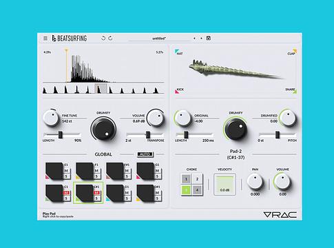Ingyenes plugin érkezett: a Beatsurfing VRAC bármilyen hangmintából egyedi dobszettet készít