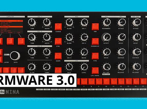 A Melbourne Instruments NINA 3.0 firmware a Braids makrooszcillátorait hozza el a motoros hibrid szintire