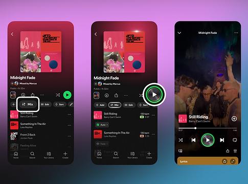 Spotify bemutatja a Mix funkciót: DJ-szintű élmény a lejátszási listákban
