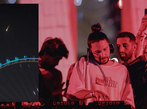 Ballisztikus rakéta húzott el egy dubaji DJ-szett fölött