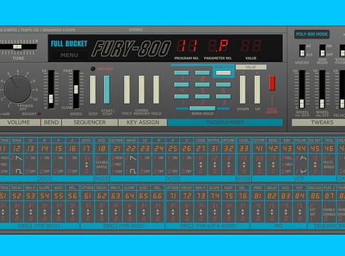 Full Bucket Music frissítette a Fury-800 plugint – még közelebb az eredeti Korg Poly-800 hangzásához