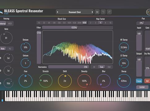 BLEASS Spectral Resonator: színezett felhangokig csavart spektrális FX
