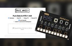 Boochow webapp: Pure Data patch-ekből NTS-1 mkII oszcillátorok és effektek