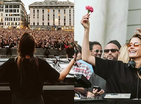 Charlotte de Witte 20 ezres utcai rave-et pörgetett Genovában