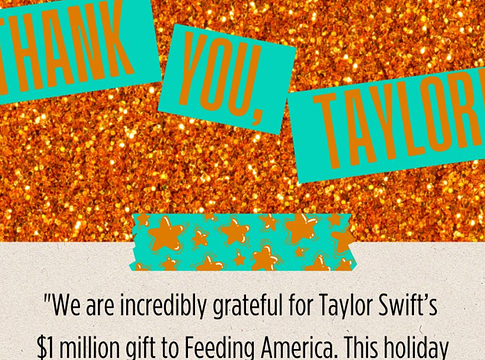Taylor Swift egymillió dollárral támogatja az éhezők megsegítését az ünnepek előtt