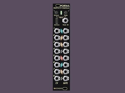 Eowave Portail: kompakt MIDI–CV erőmű Eurorack rendszerhez