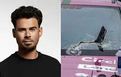 Afrojack: fémtárgy fúródott az autó szélvédőjébe a 3000 Gumball Rallyn, sérülés nem történt