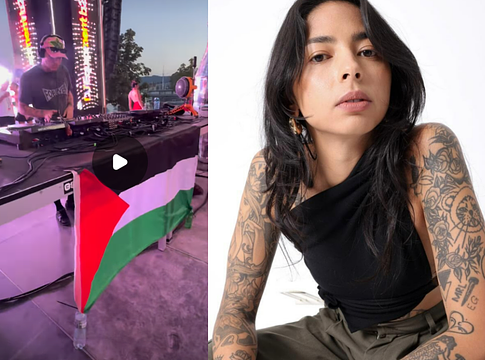 Palesztin zászló miatt szakadt félbe Jenny Cara szettje a zürichi Street Parade-en