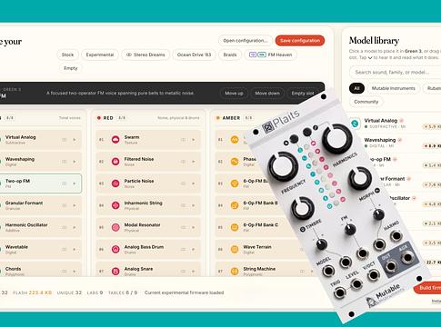 Böngészőből szabható át a Mutable Instruments Plaits teljes hangkészlete