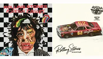 NASCAR és a Rolling Stones összefog: merch, limitált vinyl és chicagói „hallgatóautó”