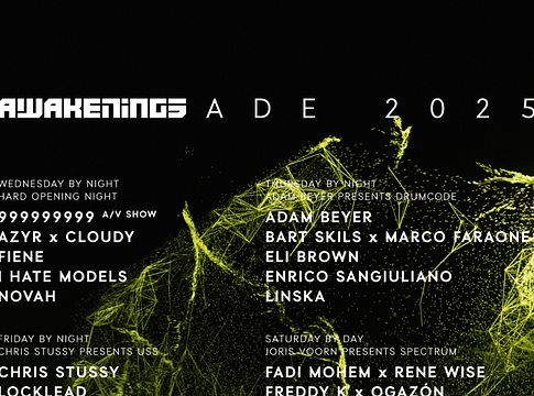 Awakenings ADE 2024: Új helyszín, erős line-up a SugarFactory-ban