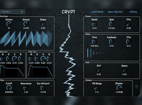 Vitling Crypt – ingyenes, 64-oszcillátoros szintetizátor a masszív unison hangzásokhoz