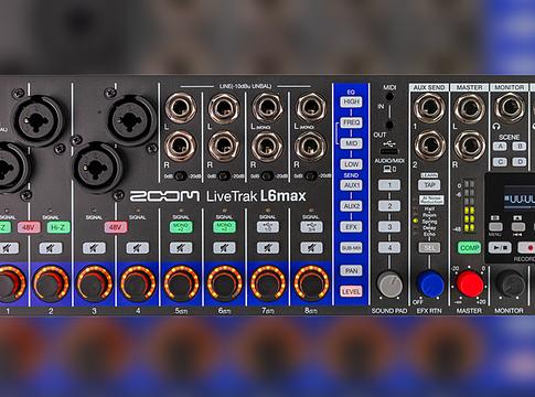 Megérkezett a Zoom LiveTrak L6max – nagyobb rugalmasság, több csatorna és modern funkciók