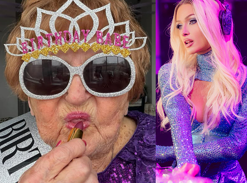 Paris Hilton a segítségére sietett a 96 éves bulizó influenszernek