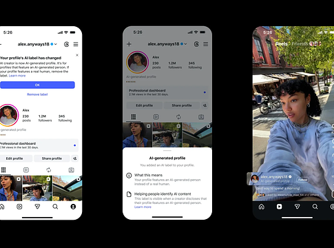 Az Instagram csökkenti a címke nélküli AI-influenszerek elérését