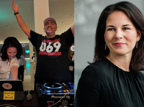 Anna-Lena Baerbock a DJ pult mögött