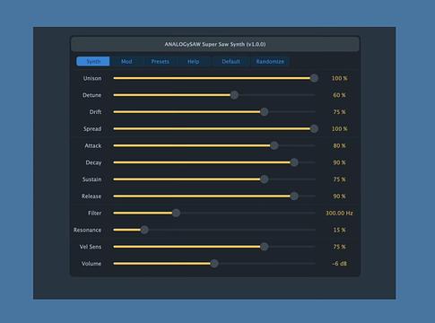 ANALOGySAW: új szupersaw szintetizátor iOS és macOS rendszerekre