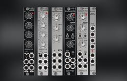Doepfer micro: négy kompakt Eurorack-modul (ADSR, MIDI–CV, VCA, buffer)