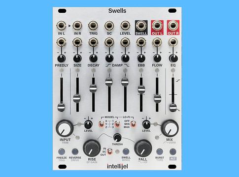 Intellijel Swells: sokmódusú sztereó reverb Eurorackhez mély torzítási opciókkal
