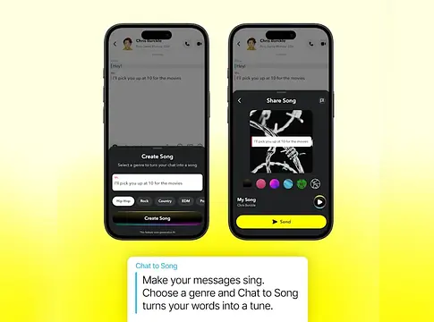 Már dalokat is ír a Snapchat a chatüzenetekből