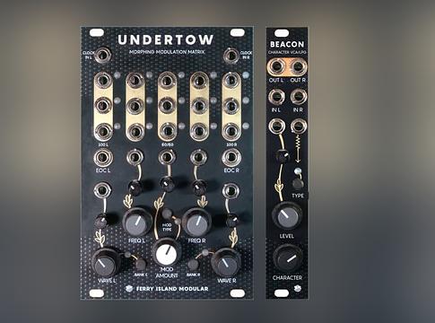 Ferry Island Modular: Undertow 2D wavetable LFO és Beacon sztereó pingelhető VCA/LPG