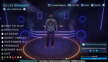DJ-zést tanít játék közben a DJ Life Simulator