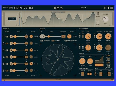 Unfiltered Audio SRRhythm: új ritmus-FX plugin érkezett szinuszhullámokra épülő modulációval