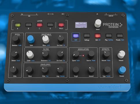 Megfizethető wavetable szörnyeteggel tér vissza a Waldorf: itt a Protein szintetizátor