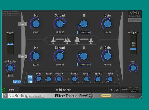 Filter4Tongue – Kísérleti szűrőpluginnal jelentkezik a NUSofting