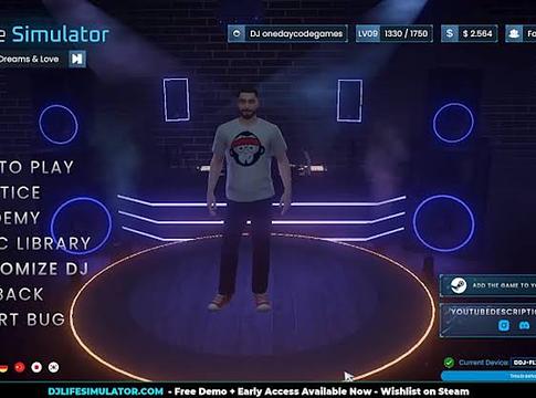 DJ-zést tanít játék közben a DJ Life Simulator