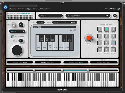Nightfox Audio Rendition – akkordok és arpeggiók egy ujjal