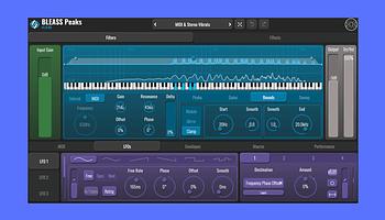 BLEASS Peaks: polifonikus, MIDI-vel „játszható” többcsúcsú szűrő macOS-re, Windowsra és iOS-re