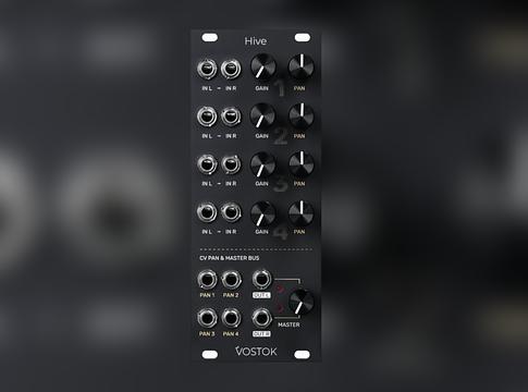 Vostok Instruments Hive: kompakt, négysávos sztereó keverő Eurorackhez