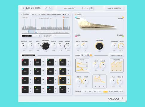 Beatsurfing VRAC+: profi dobkészlet bármilyen mintából