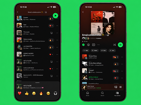 Emojikkal reagálhatsz a közös Spotify-playlistek dalaira