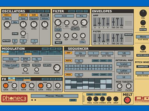 Megérkezett a Phonec3 – a klasszikus lo-fi szintetizátor plugin új generációja