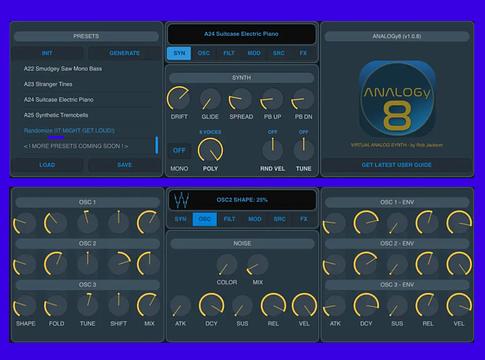 Rob Jackson ANALOGY8: hullámhajtogatós VA-poliszinti iPadOS-re és macOS-re