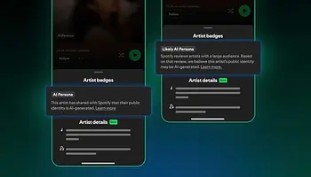 Spotify bevezeti az AI Persona jelvényt az előadói profilokra