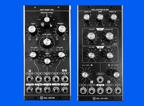 Hell Modular új 5U párossal jelentkezik: East Coast VCO és PPG Lowpass Filter