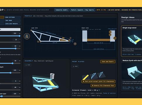 Ingyenes 3D-tervezőt adott ki Loopop szintiállványokhoz és pedalboardokhoz
