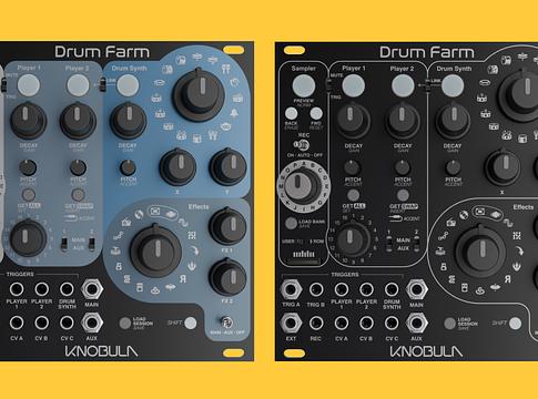 Knobula Drum Farm: szinti és sampling egyetlen Eurorack dobhangban