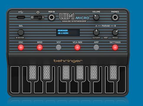 Behringer UB-1 mikro: Oberheim ihletésű szinti 49 dollárért