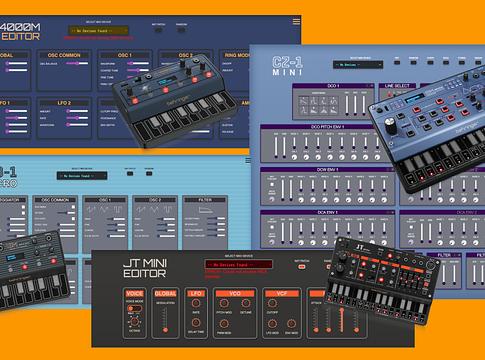 Ingyenes webszerkesztők a Behringer CZ-1 Minihez, JT-4000M-hez, UB-1 Microhoz és JT Minihez