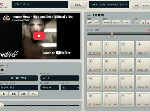 YouTube-videókból készít hangszert ez az ingyenes böngészős sampler