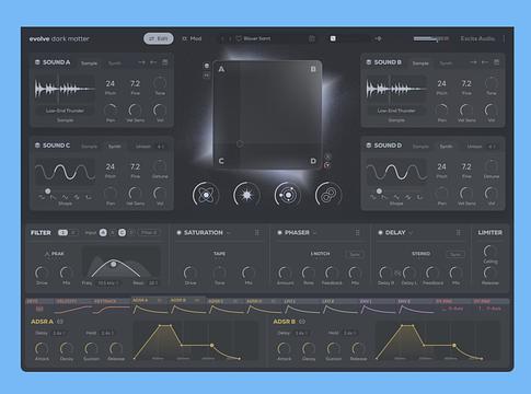 Az Excite Audio bemutatta az Evolve Dark Matter szintetizátort